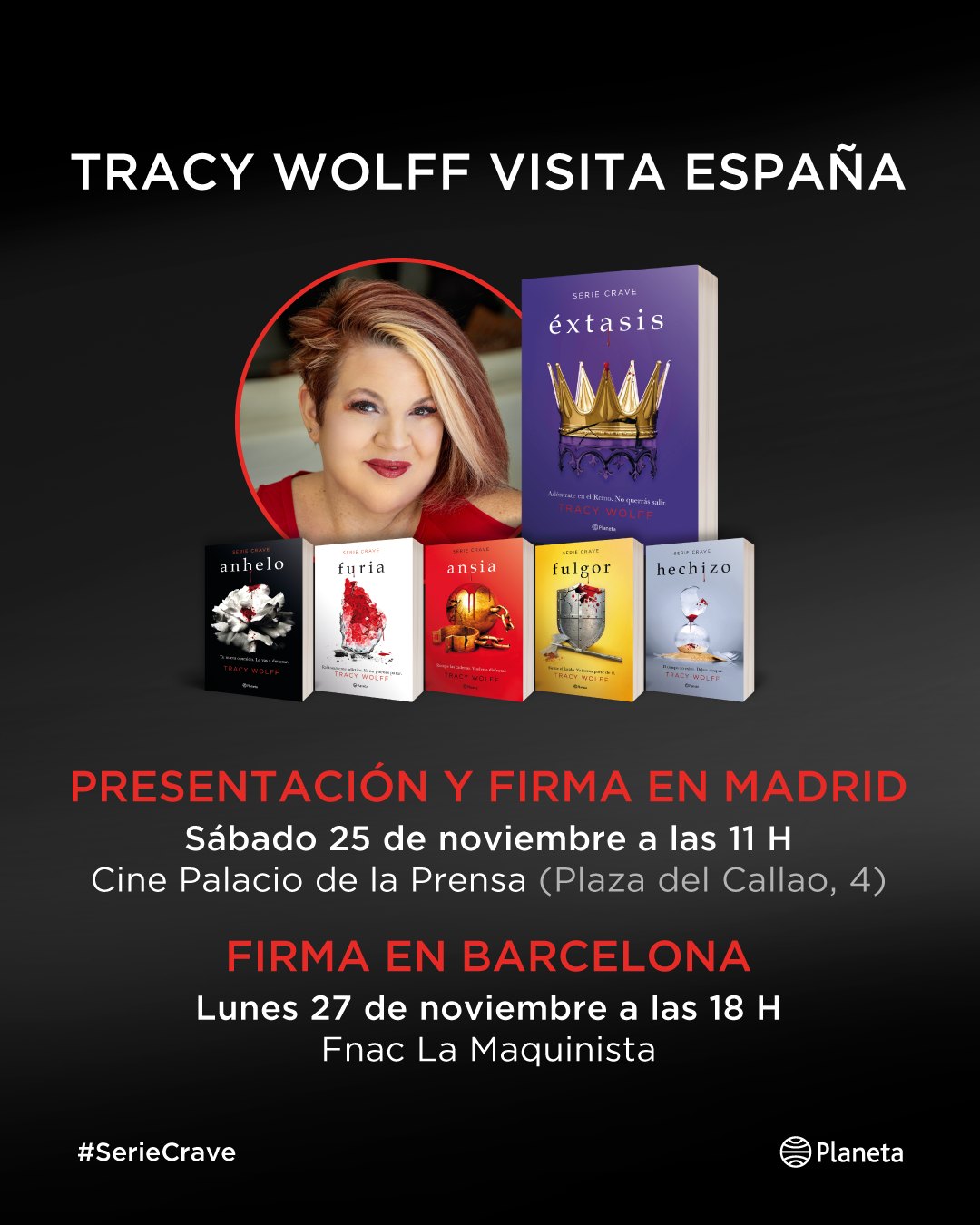 ¡Tracy Wolff en España! ¿Estás listo para conocerla?
